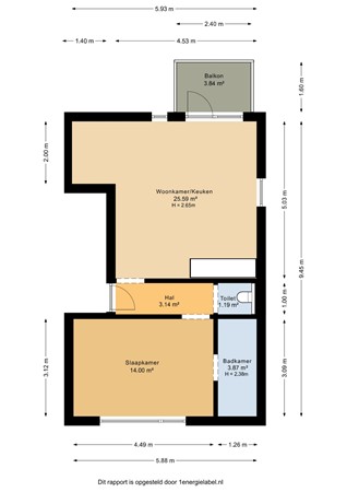 Floorplan - Gaykingastraat 37-11, 9791 CG Ten Boer